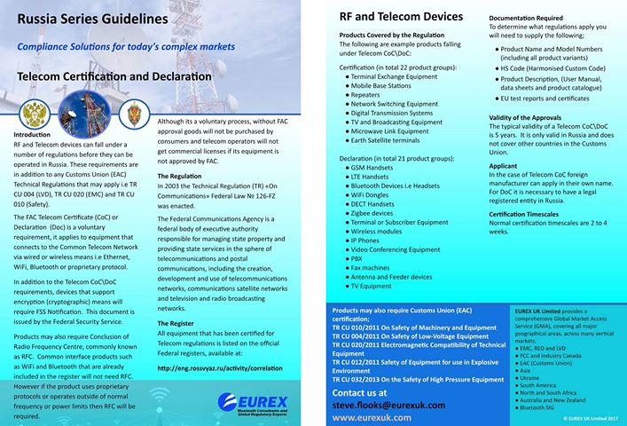 Our guide on RF and Telecom Certification for Russia